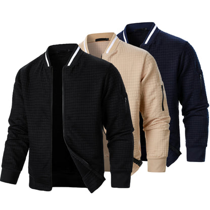 Herren Bomberjacke Steppjacke Reißverschluss Taschen