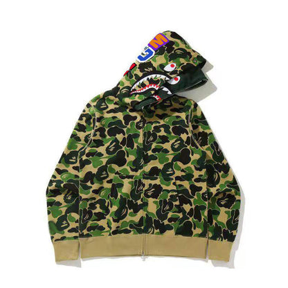 Herren Camouflage Jacke Kapuzenjacke Reißverschluss