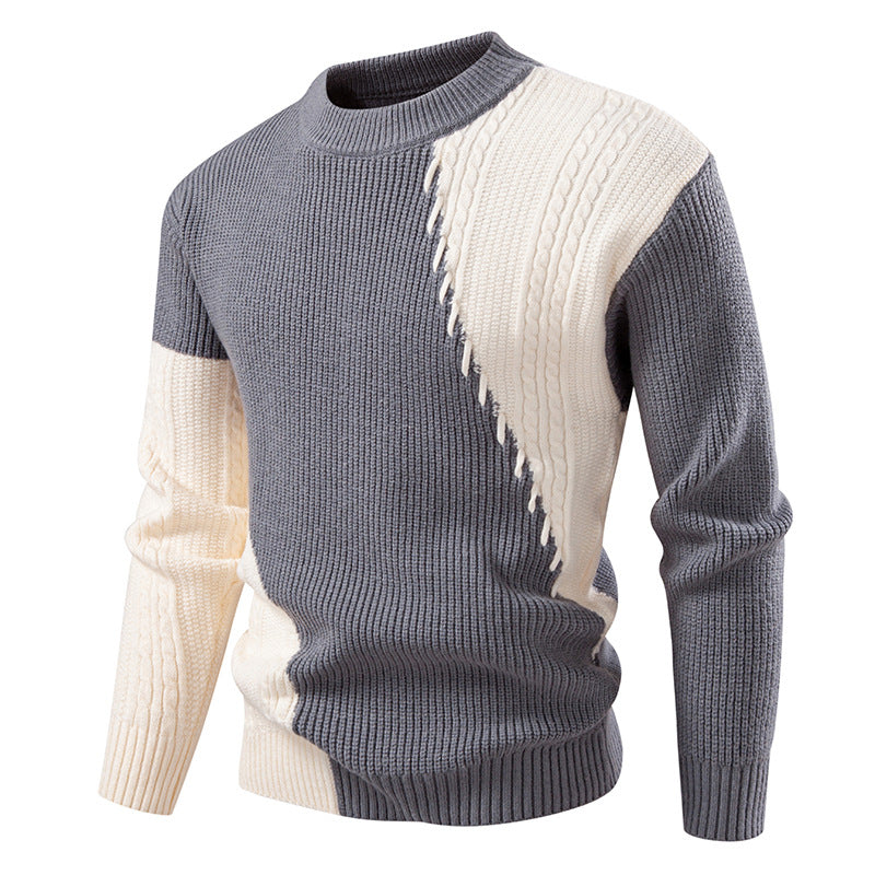 Herren Strickpullover Modern mit Kabelmuster Trendig