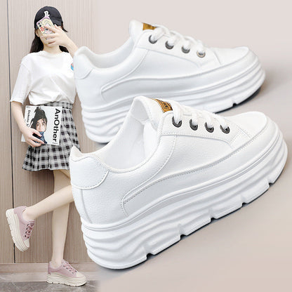 Damen Sneaker Hoch Platform Elegante Schnürung Robust - BerlinGlamour