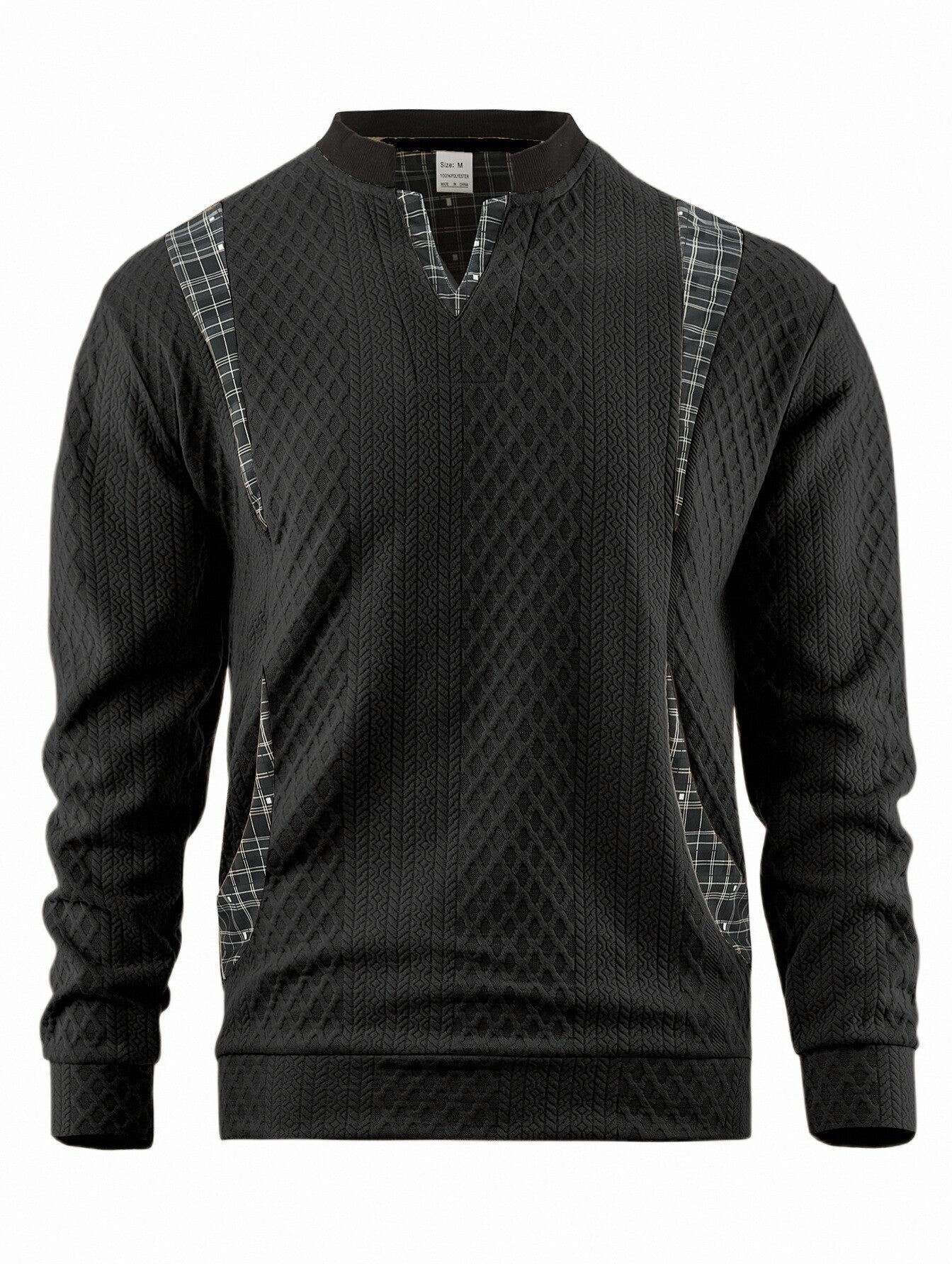 Herren Pullover Strick Modern Karomuster