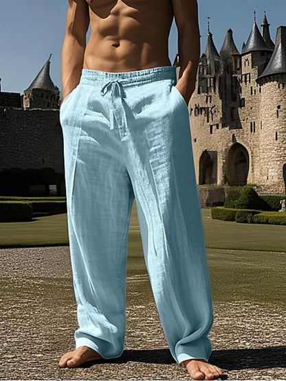 Leichte Herren Sommerhose Linen Beige