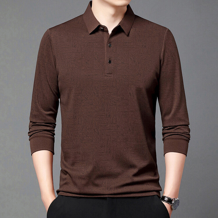 Herren Langarmbluse Elegant Strukturiert Modern - BerlinGlamour