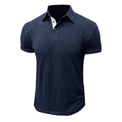 Herren Polo-Shirt Modern Knopfverschluss Eleganz