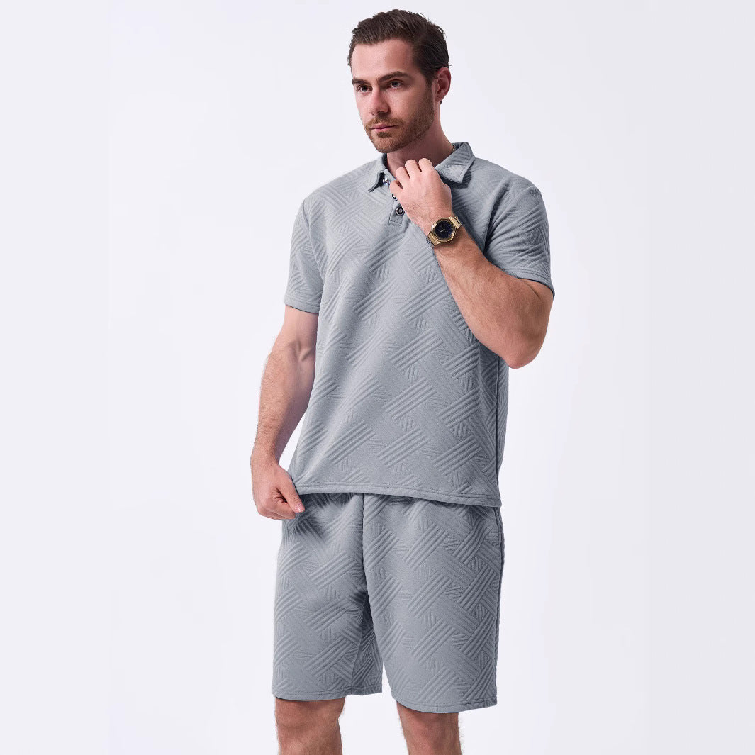 Herren Sommer Outfit Kurzarm Shirt Modern