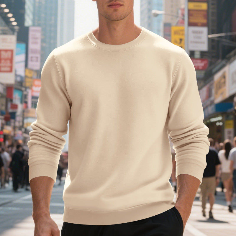Herren Pullover Weich Baumwolle Klassisch Rundhals