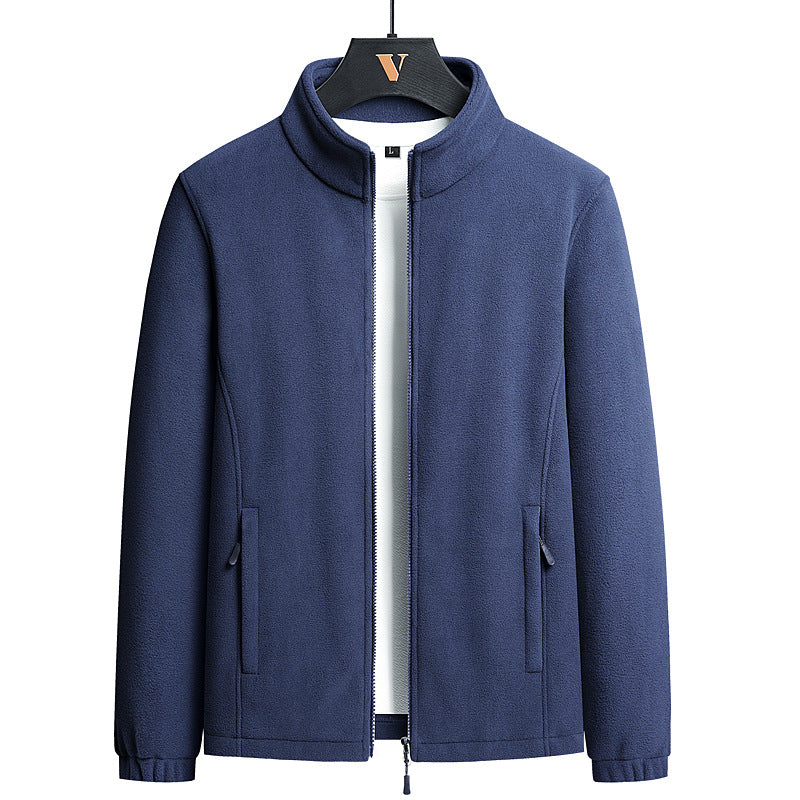 Herren Fleecejacke Warm Hochkragen mit Taschen