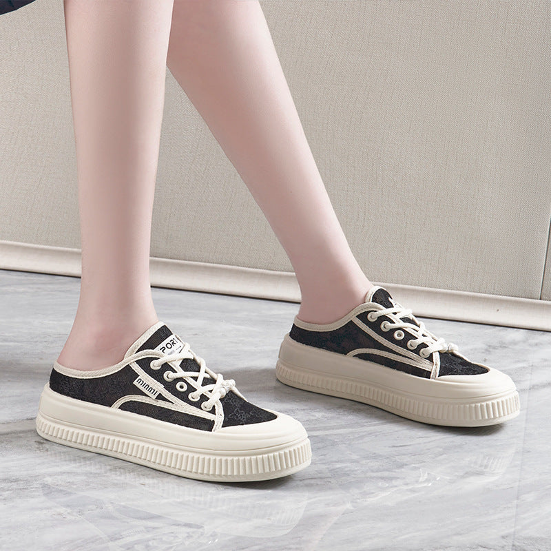 Damen Sneaker Bequem Spitze Modern Weiß