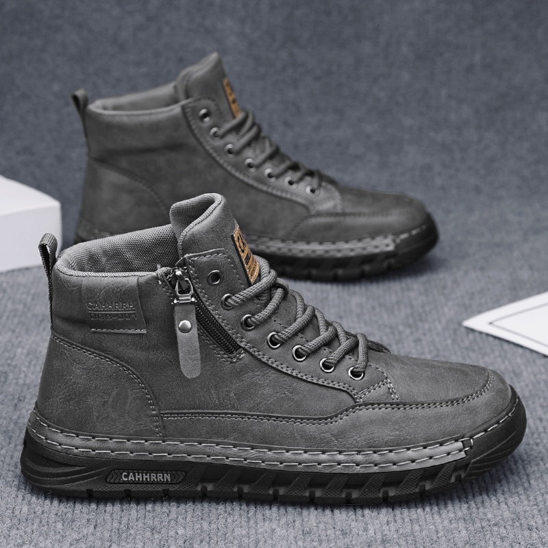 Damen Sneaker High-Top robuste Schuhe mit Reißverschluss
