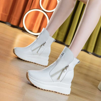 Damen Winterstiefeletten Warm Bequem Reißverschluss