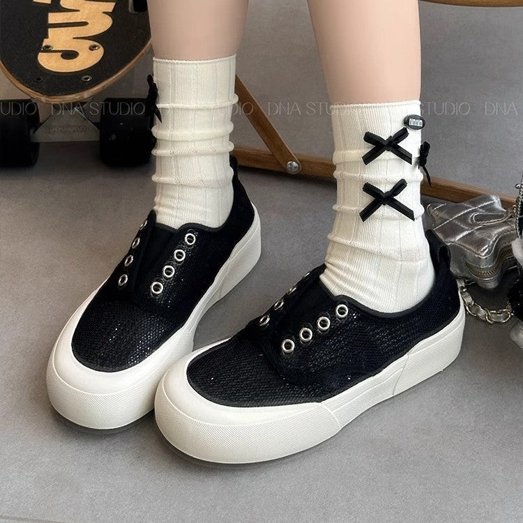 Damen Sneaker Sportlich Atmungsaktiv Plateau Schuhe