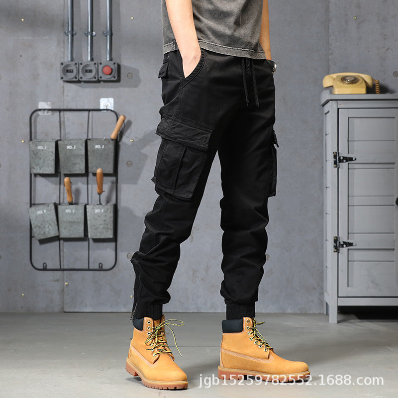 Herren Cargo-Hosen Elastischer Bund Bequem Grün