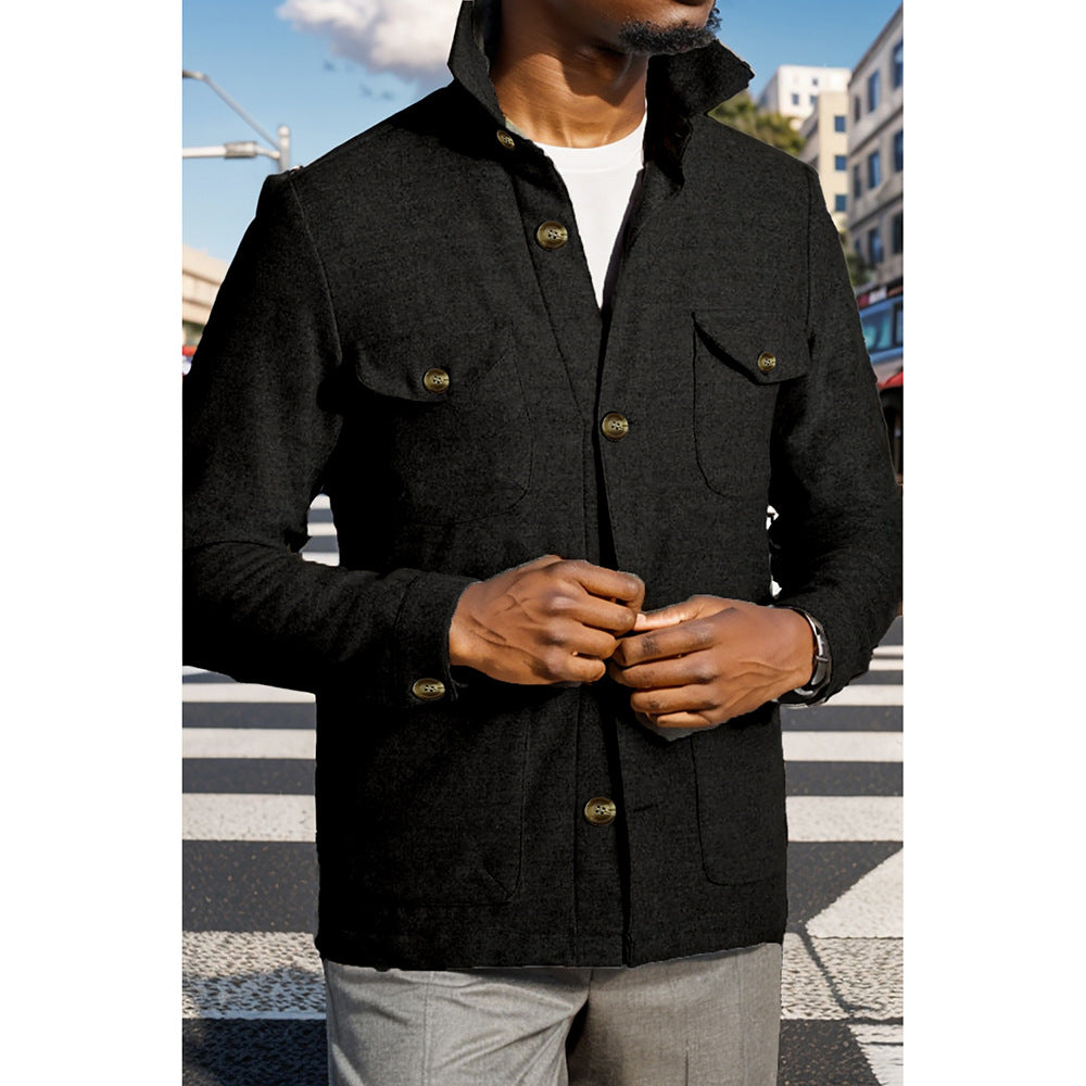 Herren Outdoor Jacke Wasserdicht Mit Taschen Modern