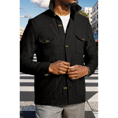Herren Outdoor Jacke Wasserdicht Mit Taschen Modern
