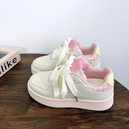 Damen Sneaker Kariert Hochdämpfend Moderne Schuhe - BerlinGlamour