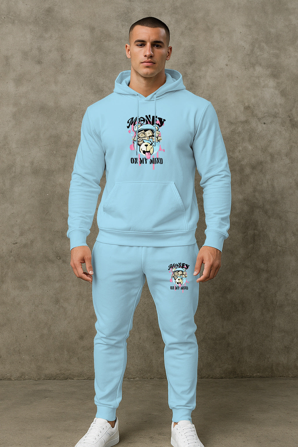 Herren Jogginganzug Grafikdruck Berlin Streetwear