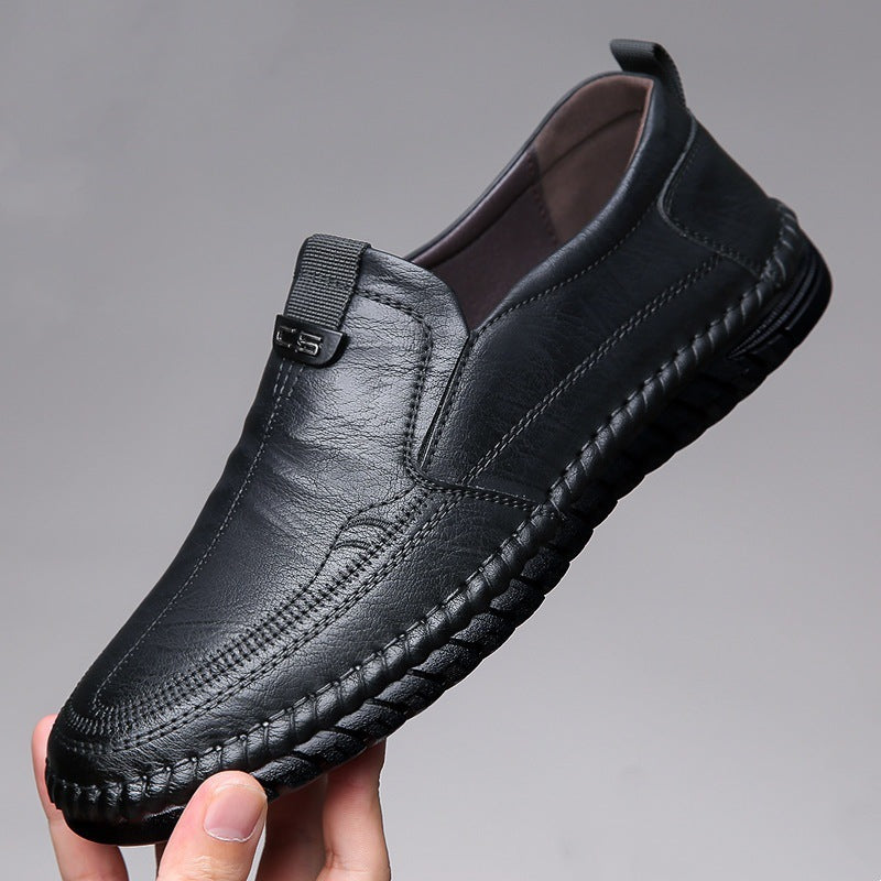 Herren Leder Schuhe Slip-On Elegant Bequem - BerlinGlamour