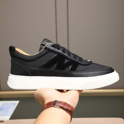 Damen Sneaker Sportlich Leder Laufschuhe Schwarz