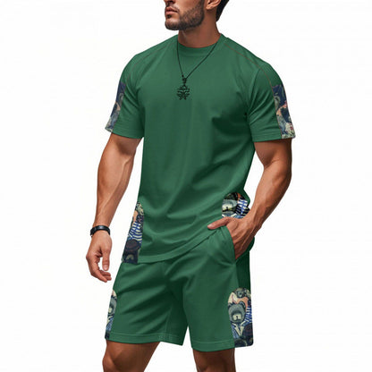 Herren Lounge Set Grafikdruck Modern Berlin Style