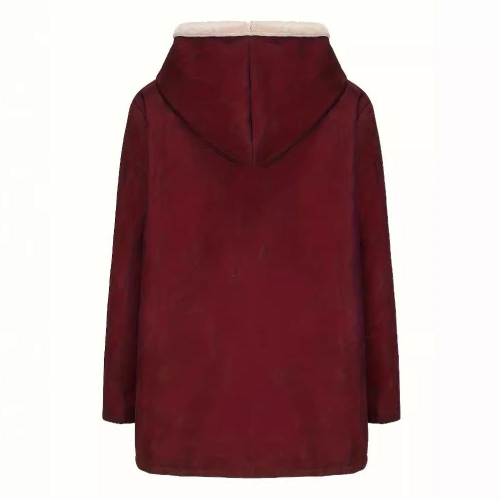 Damen Parkajacke Warm Sherpa Futter Winterjacke