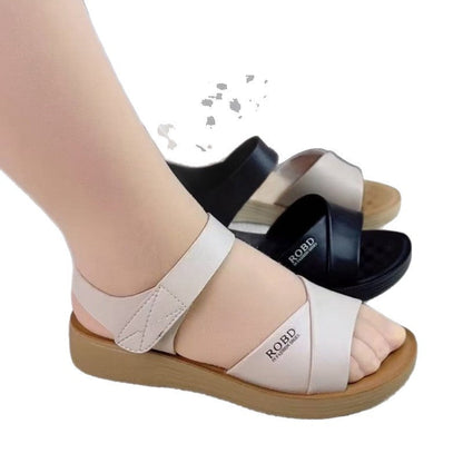 Damen Sandalen Komfort Breiter Riemen Bequem Sommer