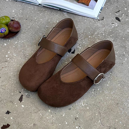 Damen Ballerinas Leopardenmuster Schuhe mit Riemen