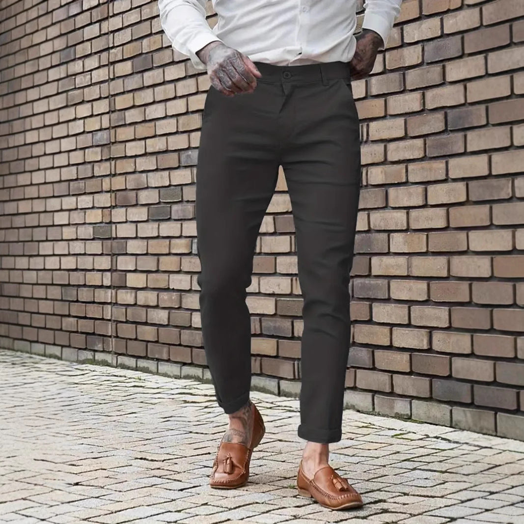 Herren Slim-Fit Jeanshose Elastisch Mit Seitentaschen