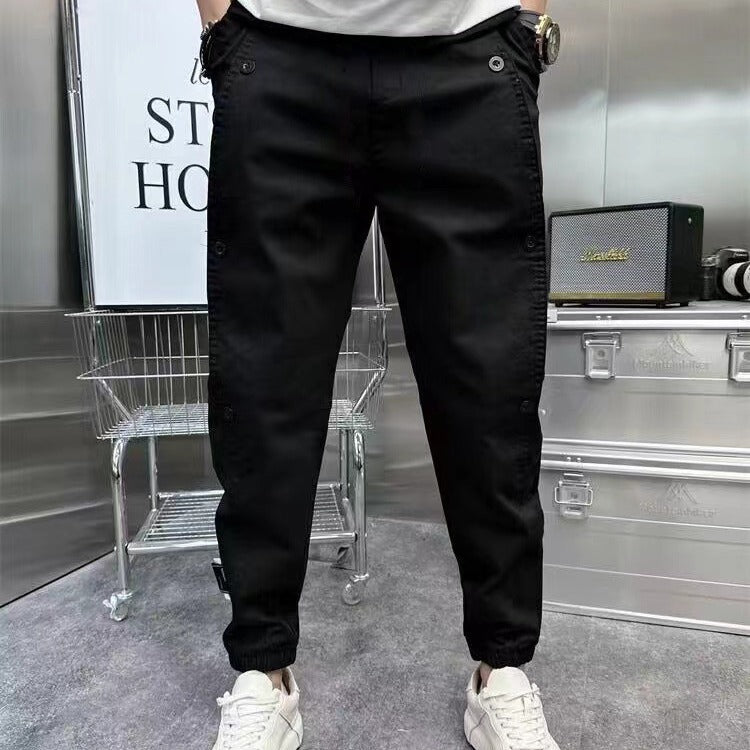 Herren Cargo-Hose Modern Elastisch Mit vielen Taschen - BerlinGlamour