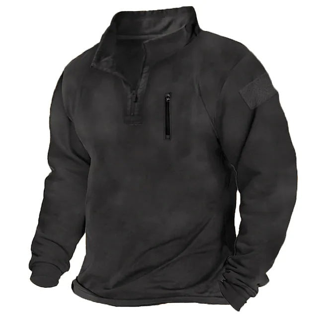 Herren Fleece Pullover Warm Bequem