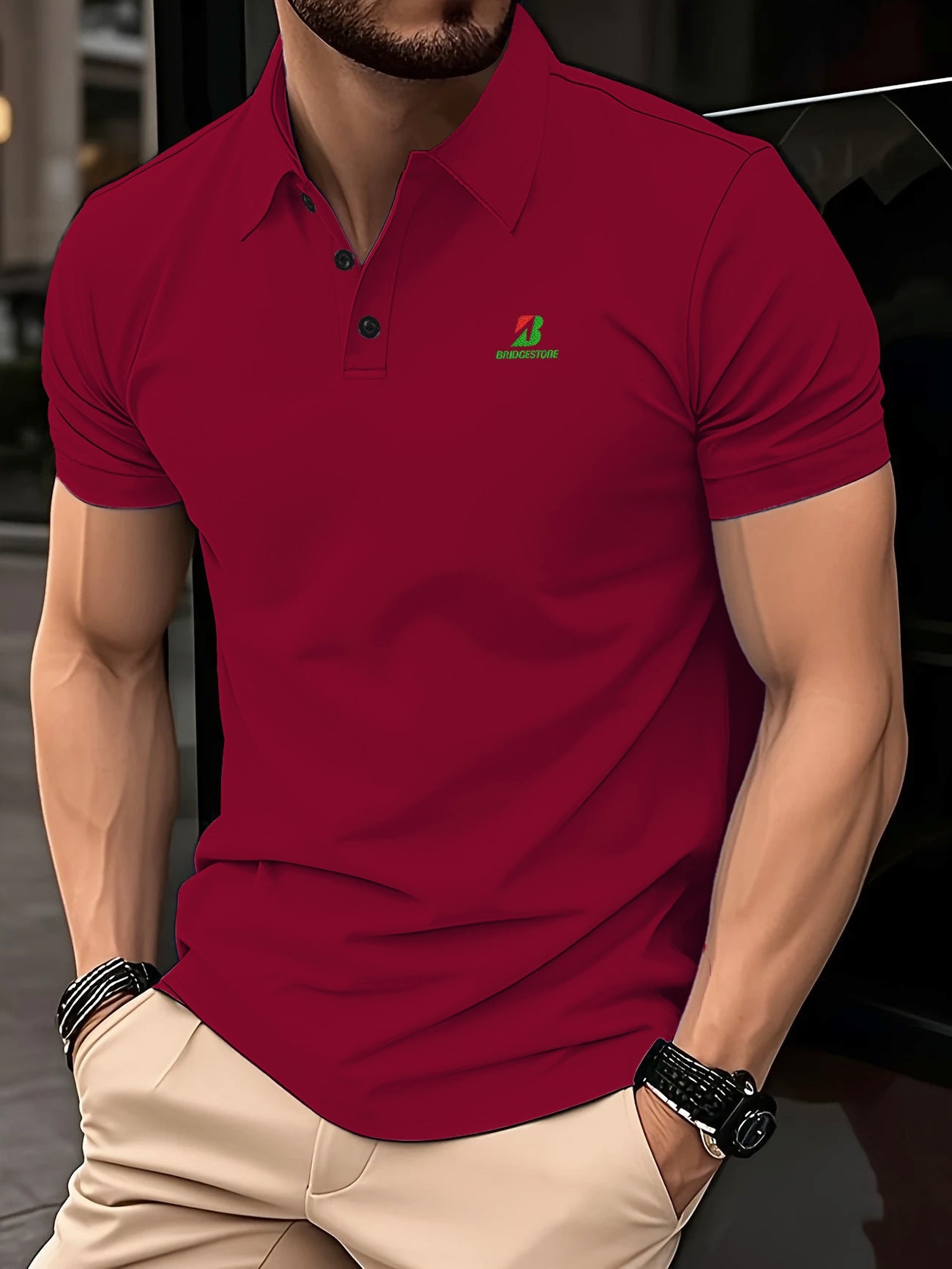 Herren Poloshirt Modern Atmungsaktiv Sportlich