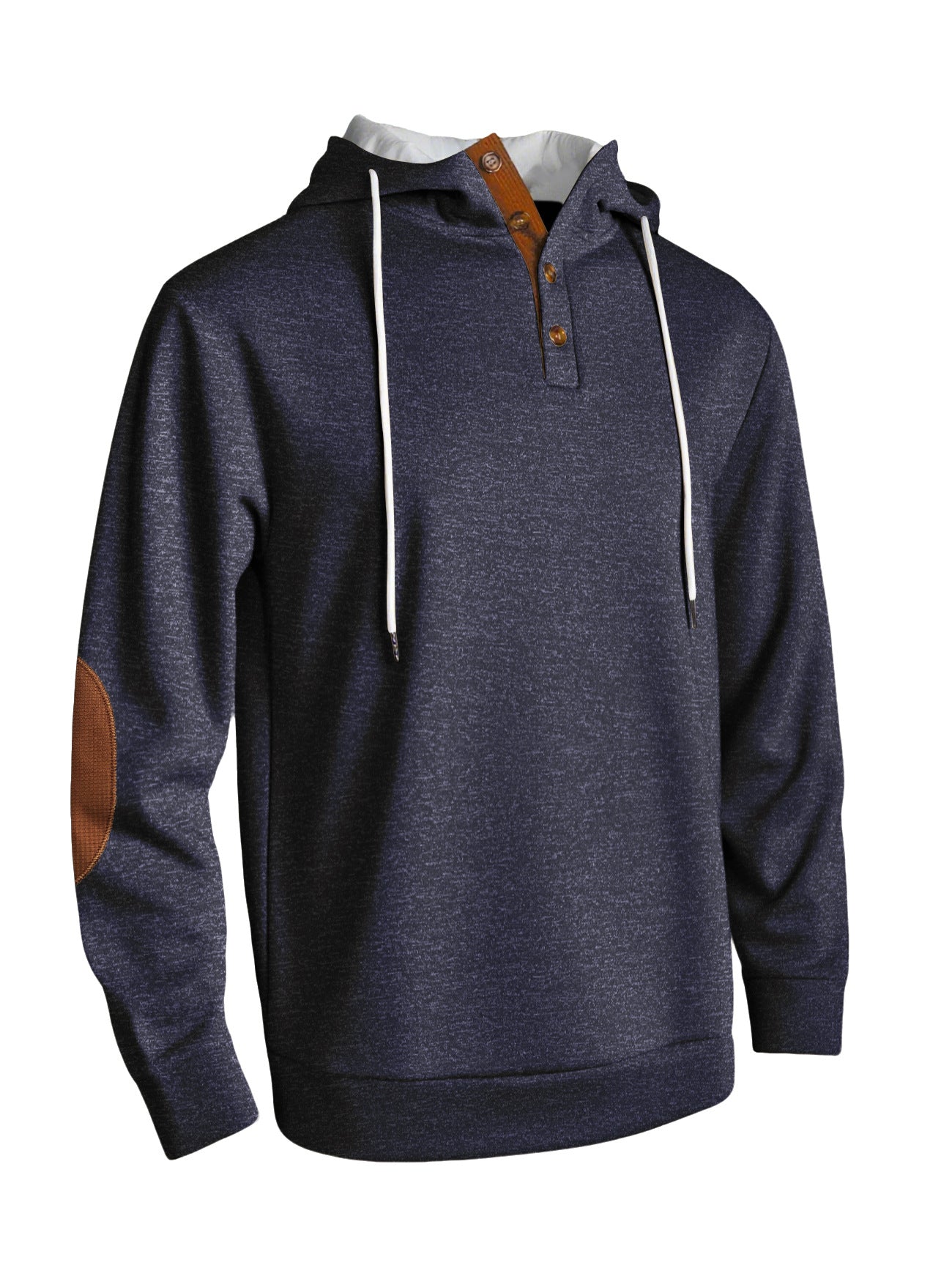 Herren Kapuzenpullover Modern Strukturiert Mit Knöpfen