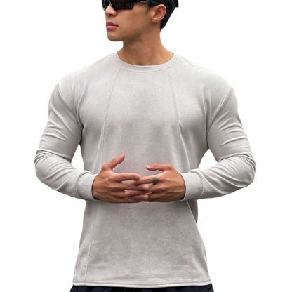 Herren Sportshirt Langarm Nahtlos Fit Schnitt