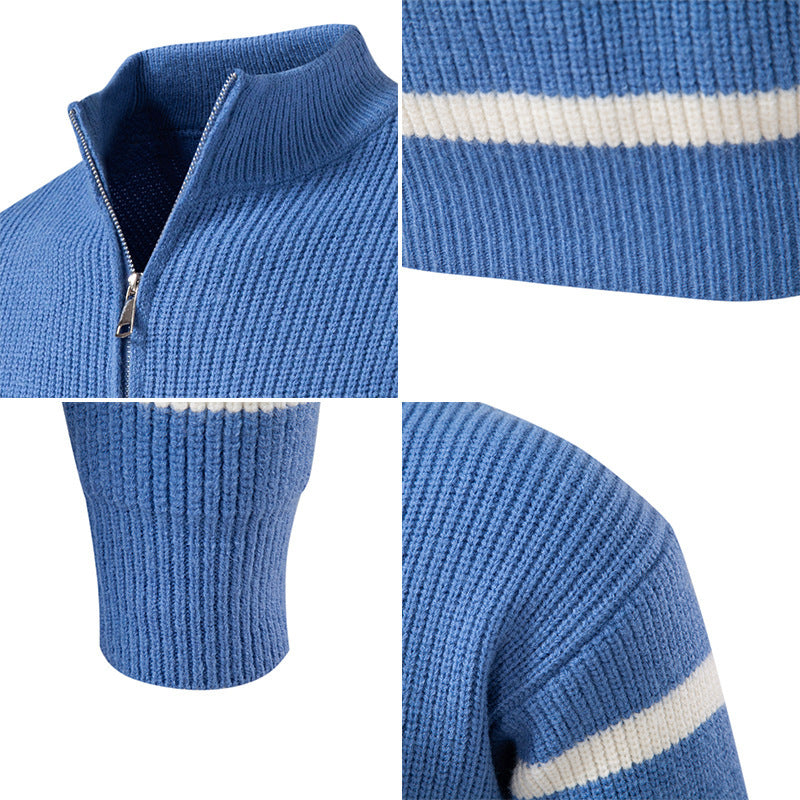 Herren Pullover Strick Modern Gestreift