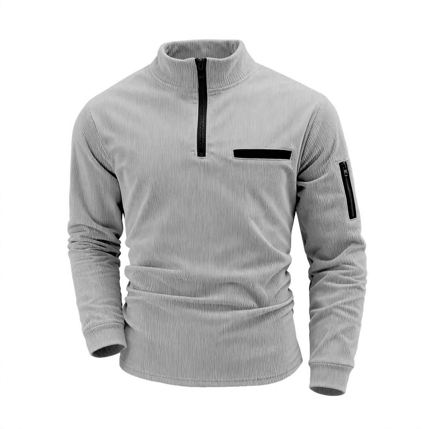 Herren Funktionsoberteil mit Reißverschluss und Taschen Outdoor