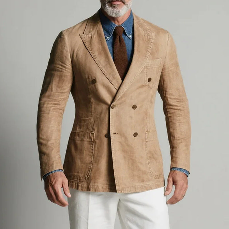 Herren Blazer Leinen Modern Elegant