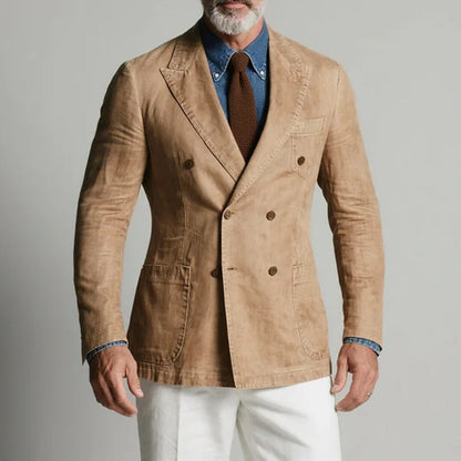 Herren Blazer Leinen Modern Elegant