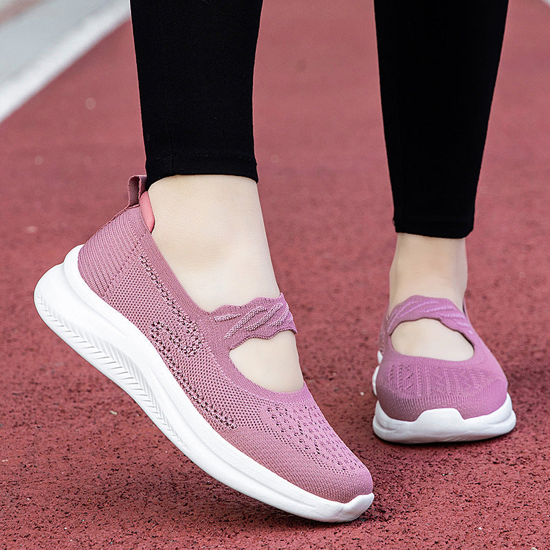Damen Fitnessschuhe Atmungsaktiv Elastisch Laufschuhe Sportmodell