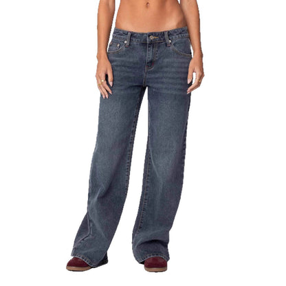 Hohe Damenjeans mit Taschen Comfort Fit