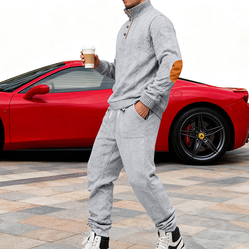 Herren Sportanzug Freizeit Oberteil mit Taschen Modern