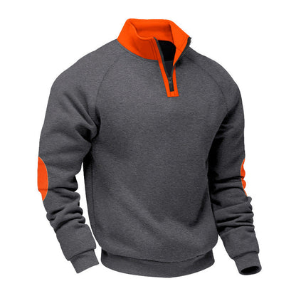 Herren Kapuzenpullover Halb Reißverschluss Modern Stylisch