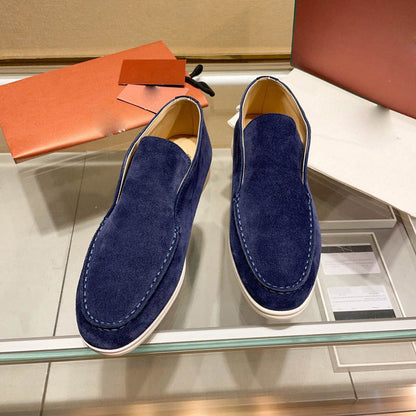 Damen Mokassins aus Wildleder Bequem Slip-On Schuhe