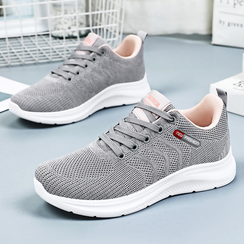 Damen Sportschuhe Atmungsaktiv Strickdesign Sneaker