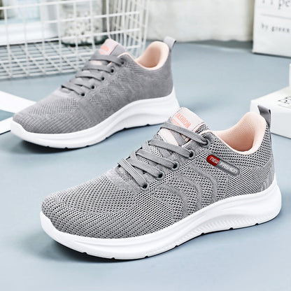 Damen Sportschuhe Atmungsaktiv Strickdesign Sneaker