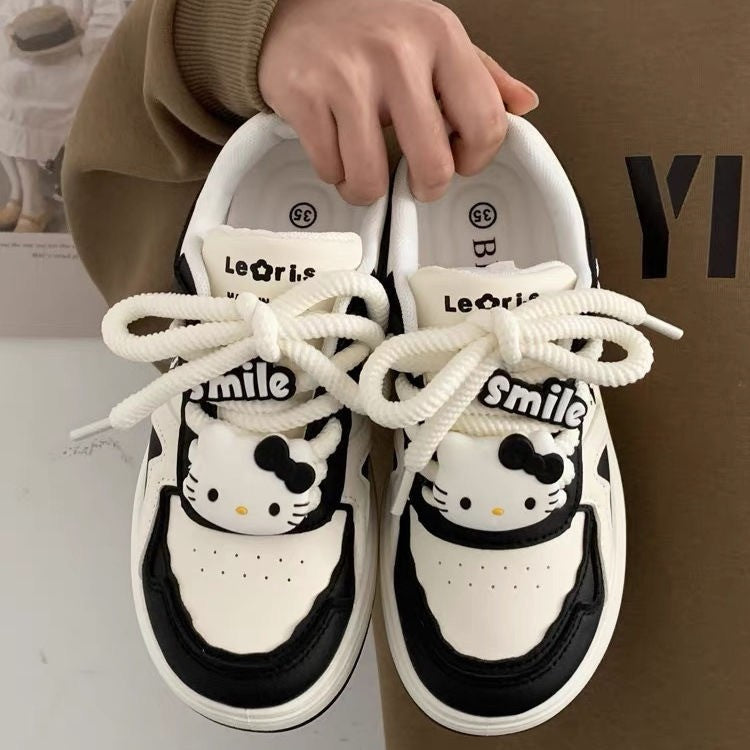 Damen Sneaker Sportlich Panda Design Rutschfest