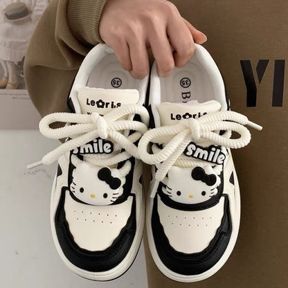 Damen Sneaker Sportlich Panda Design Rutschfest
