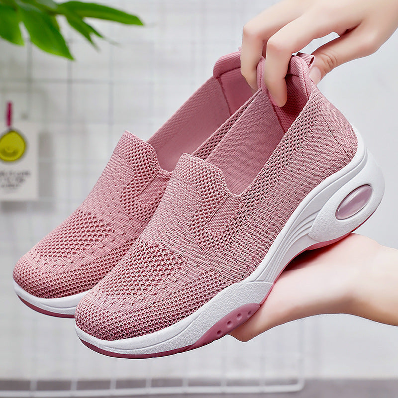 Damen Laufschuhe Bequem Atmungsaktiv Slip-On Schuhe