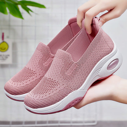 Damen Laufschuhe Bequem Atmungsaktiv Slip-On Schuhe