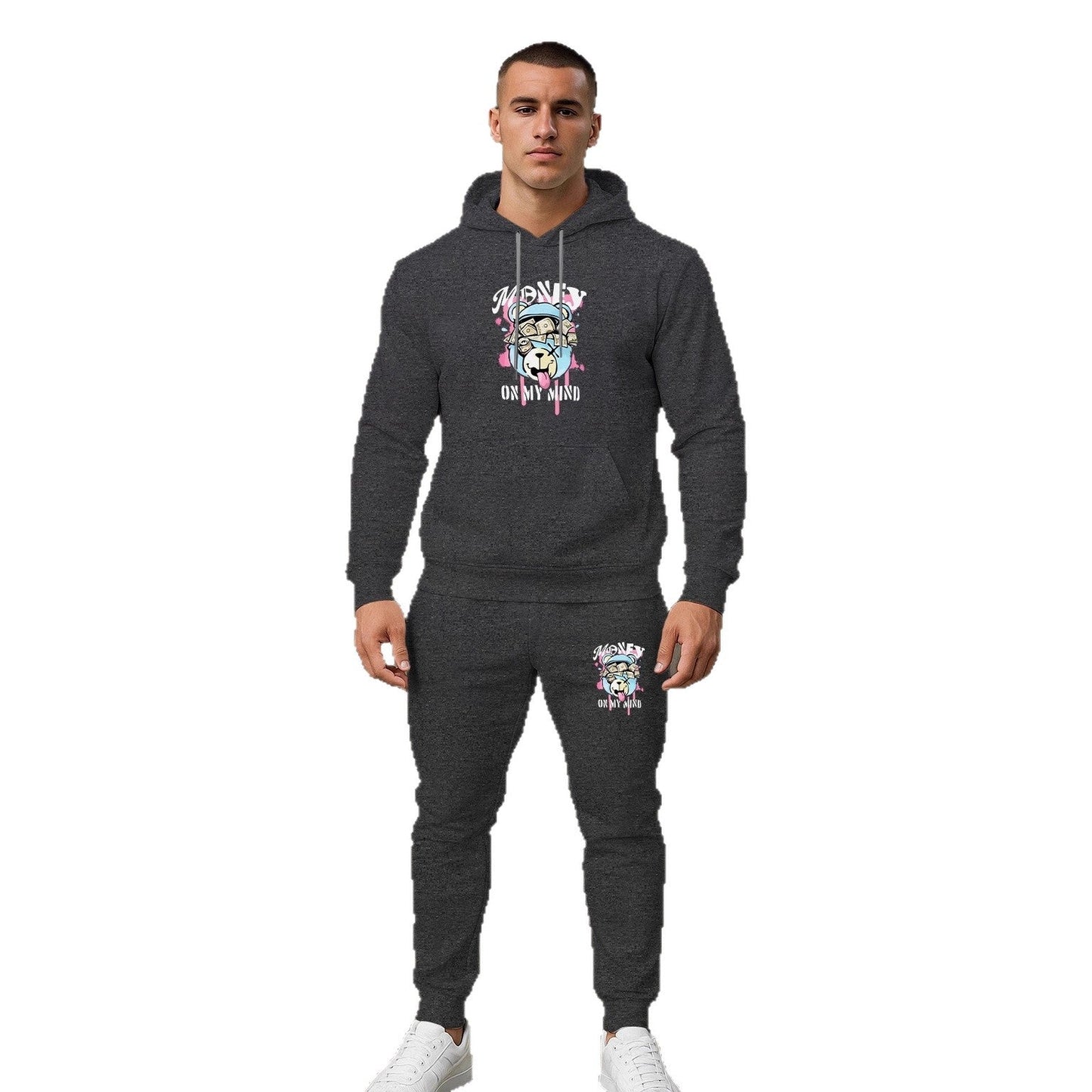 Herren Jogginganzug Grafikdruck Berlin Streetwear