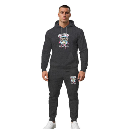 Herren Jogginganzug Grafikdruck Berlin Streetwear