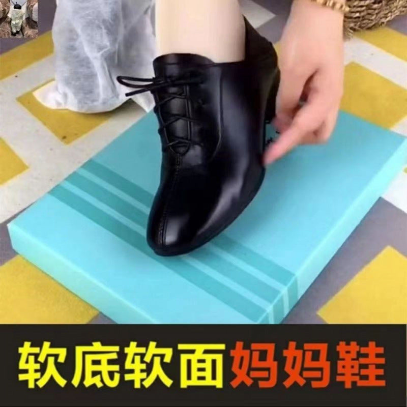 Damen Schnürschuhe Elegante Lederschuhe Schwarz Modisch